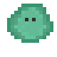A picture of a slime starting his jump still, another frame of it.